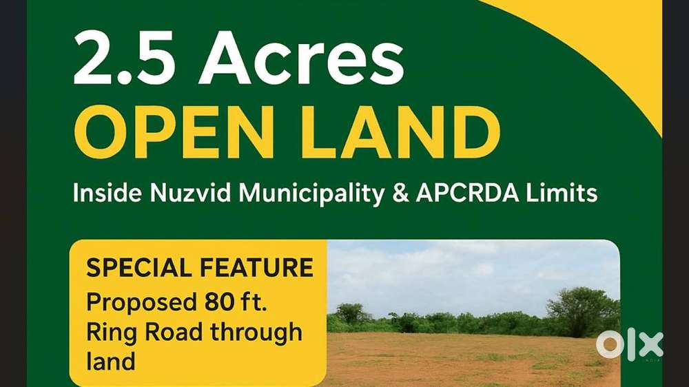 2.5 Acres  Urban Agriculture Land–Within Nuzvid Town & APCRDA Limits