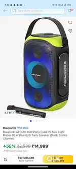 Bluaupunkt atomic lytz party box speaker brand new
condition