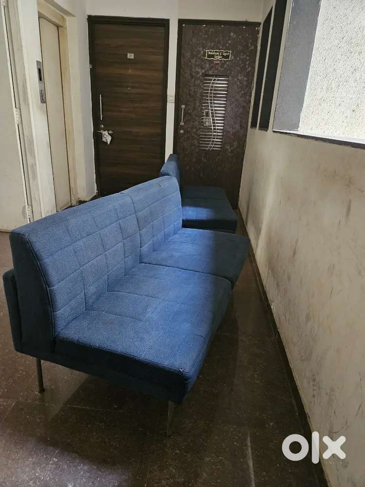 Used blue sofa