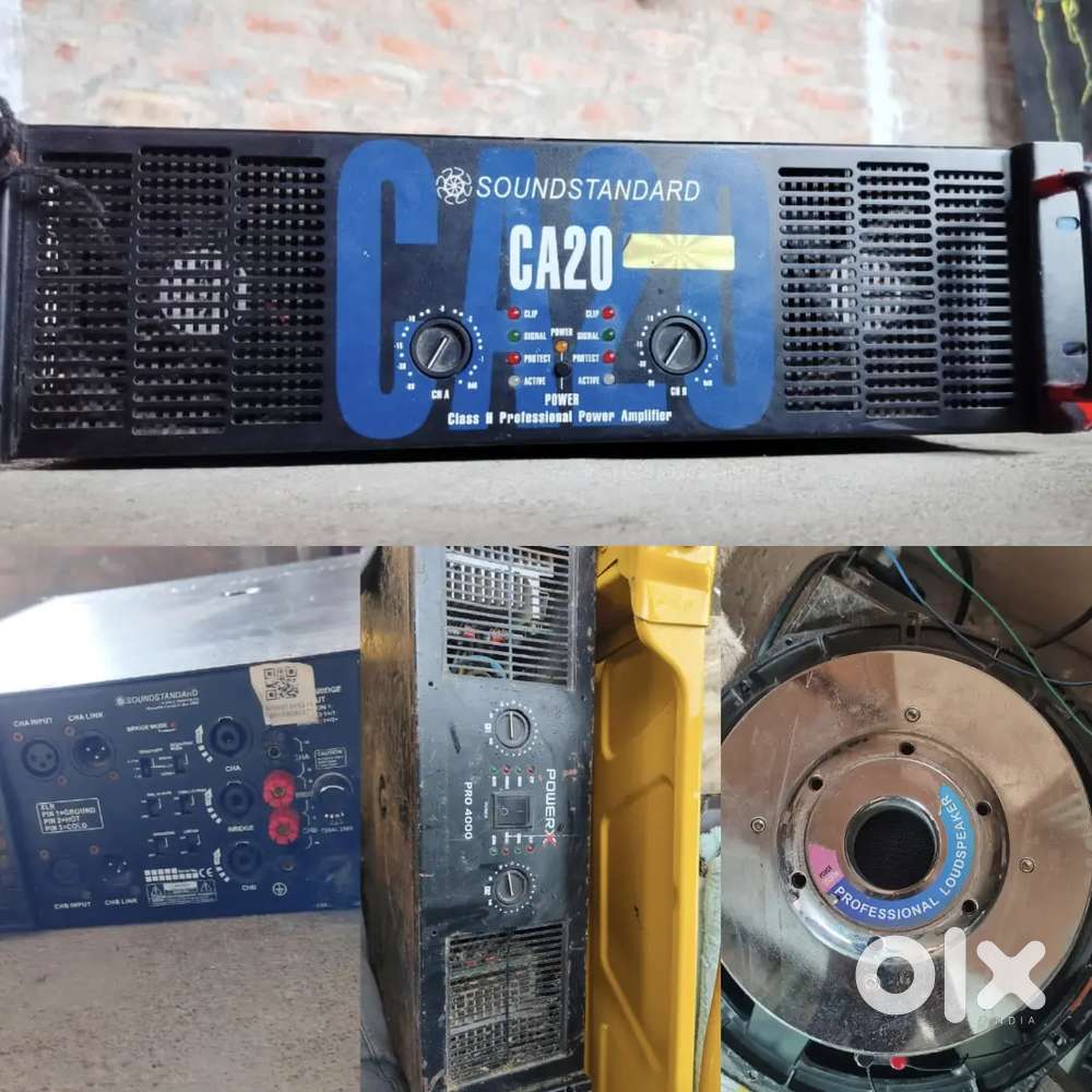 CA20 Amplifier,POWERX 4000 Amplifier,2000W Bass Speakers(Not recoiled)