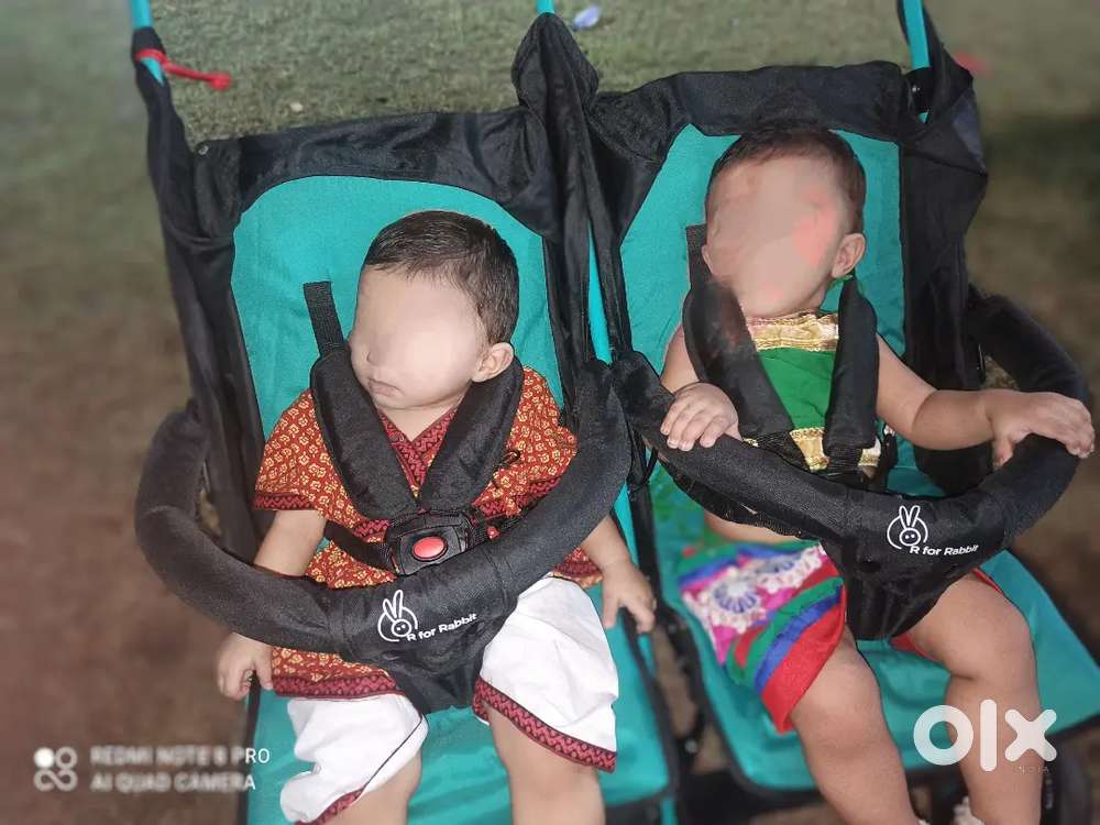Twin Kids Stroller Pram
