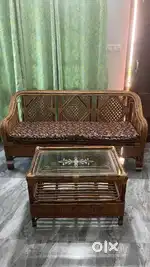 5 seater bamboo sofa set with table