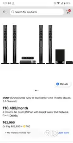Sony BDVN9200W Bluetooth home theatre with bill