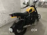 Yezdi scrambler yelling yellow