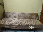 Sofa with 2 new cover and a side table with 2 drawers