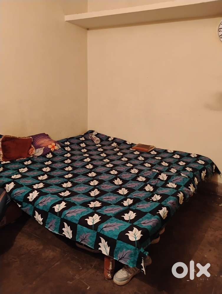 Double bed single single piece