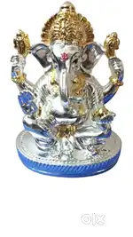 Silver & Golden Lord Ganesha Idol