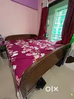 King size bed pure saga wood