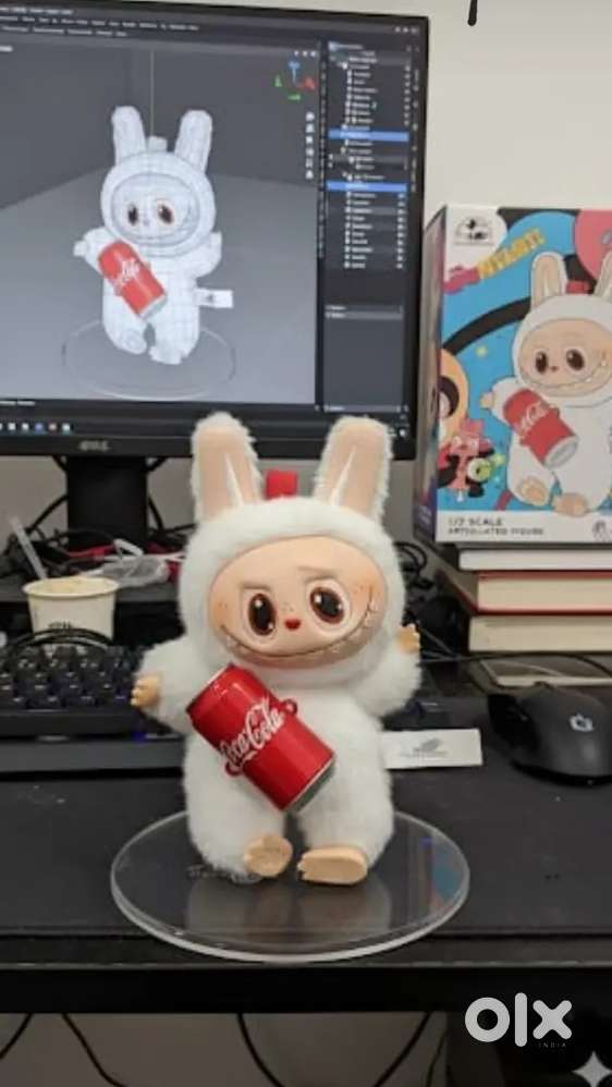 Labubu rare white colour Coco Cola happy factor edition labubu