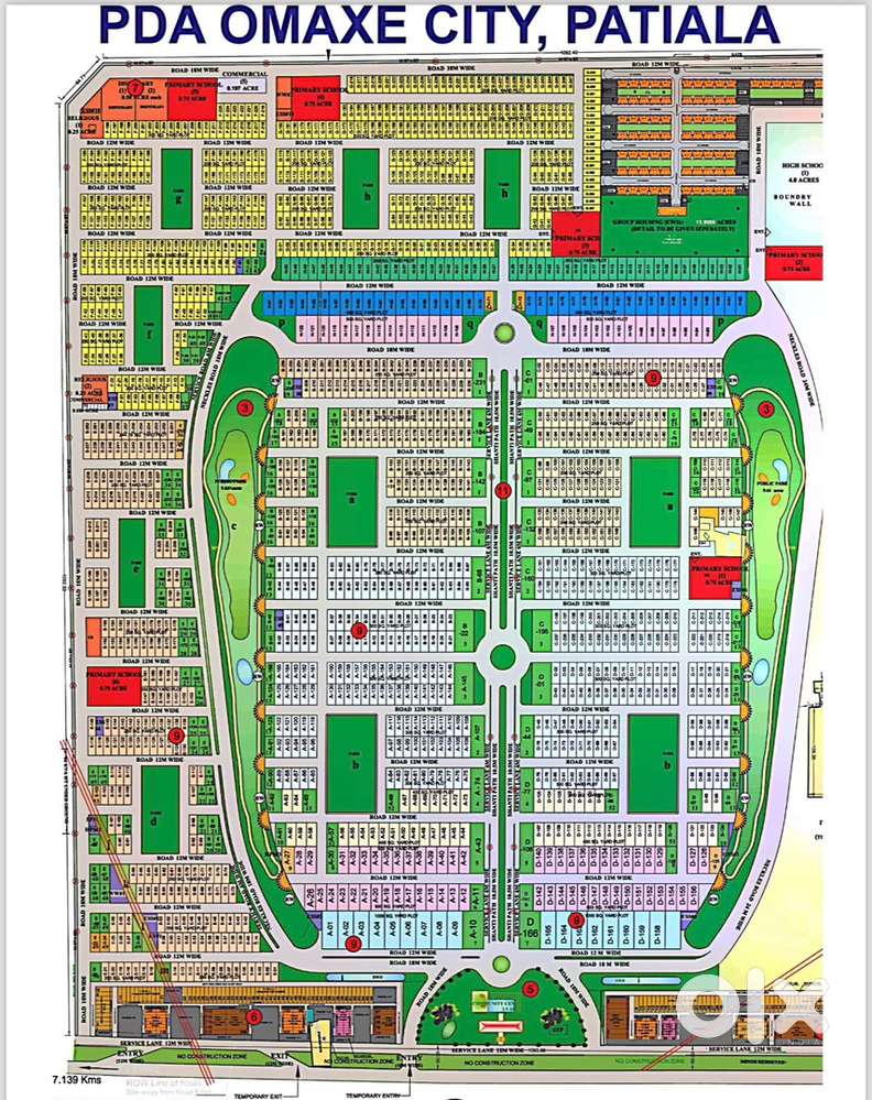 East Facing 500 Gaj Plot For Sale In PDA Omaxe City patiala punjab