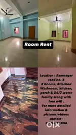 Room Rent at Ramnagar 4 ( Main road) , 24/7 water facility, Free wifi