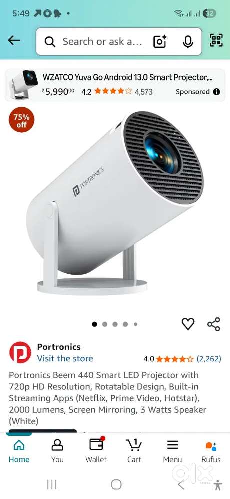 PROJECTOR PORTRONICS BEEM 440