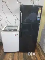 Samsung double door refrigerator and lg top load washing machine $