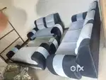 “7-Seater Sofa Set with Glass Table – Stylish & Comfortable”