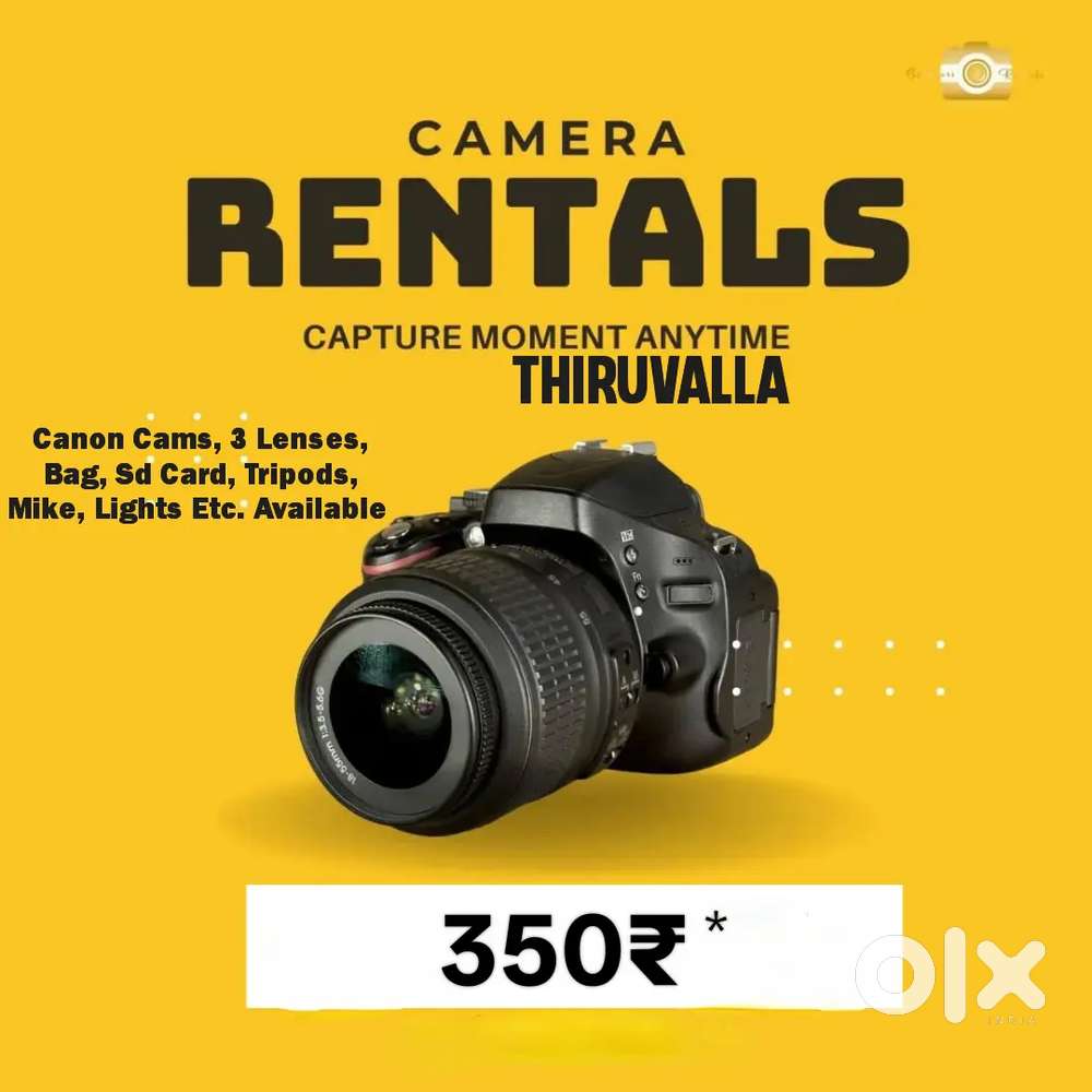 Camera Rent Low Price Thiruvalla