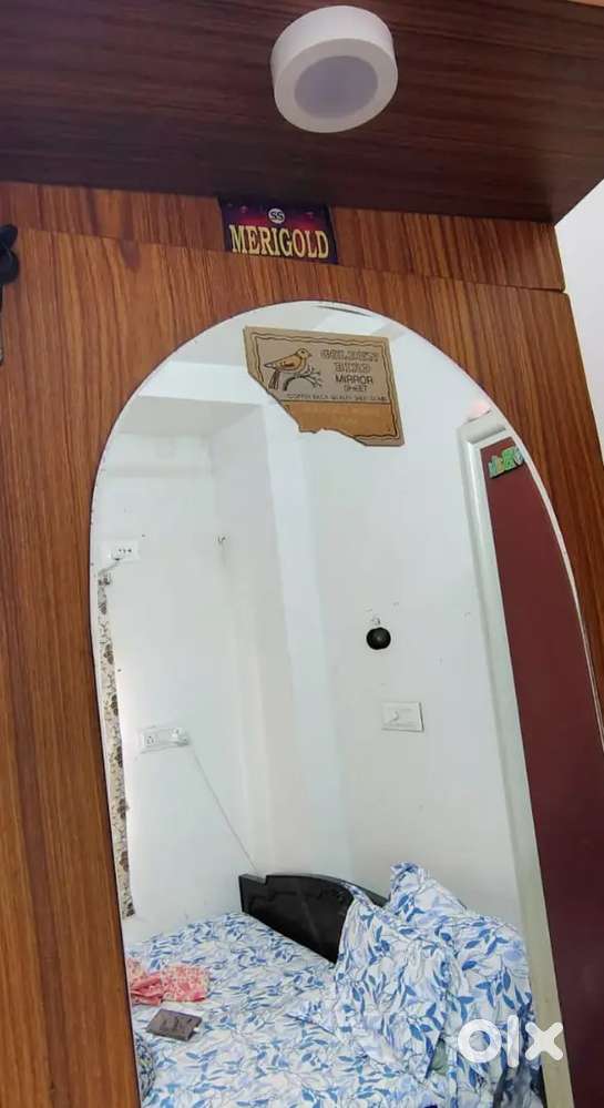 dressing table with mirror and light