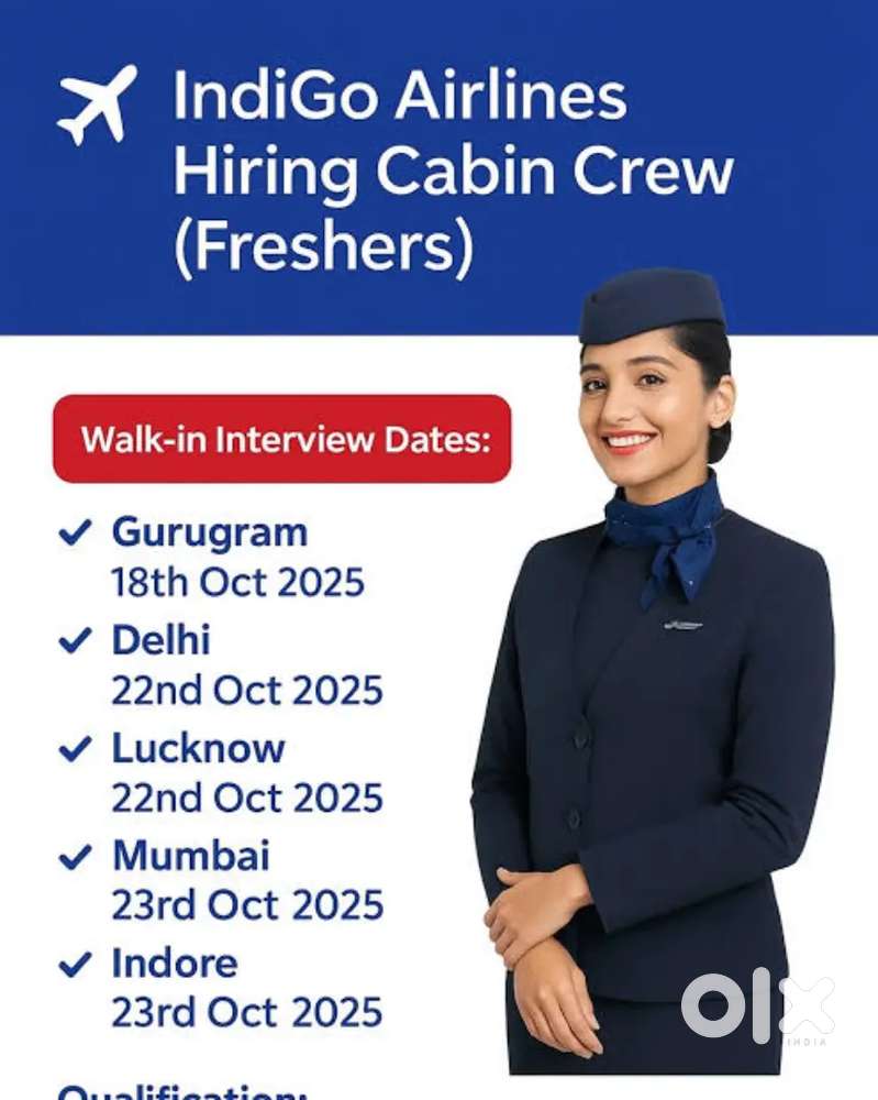 Indigo Airlines jobs /Vacancy for Airport Ground staf / Driver / Crew