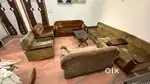 12 seater sofa with glass  table