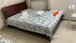 solid teak wood bed in mint condition