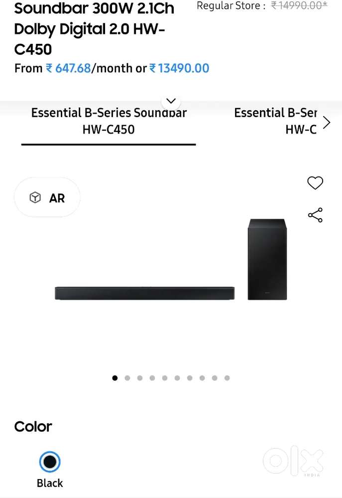 Soundbar 300W2.1Ch Dolby Digital2.0HW- C450