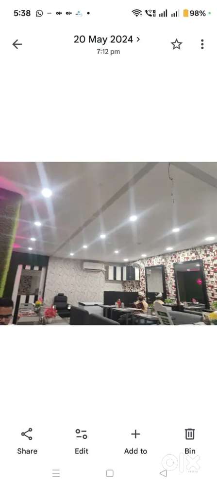 Restaurant completed setup runing condition