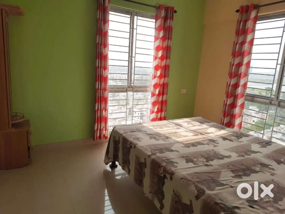 Furnished flat for rent at Newtown shapoorji Sukhobrishti complex