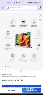 Realme tv 43 inch (108)cm