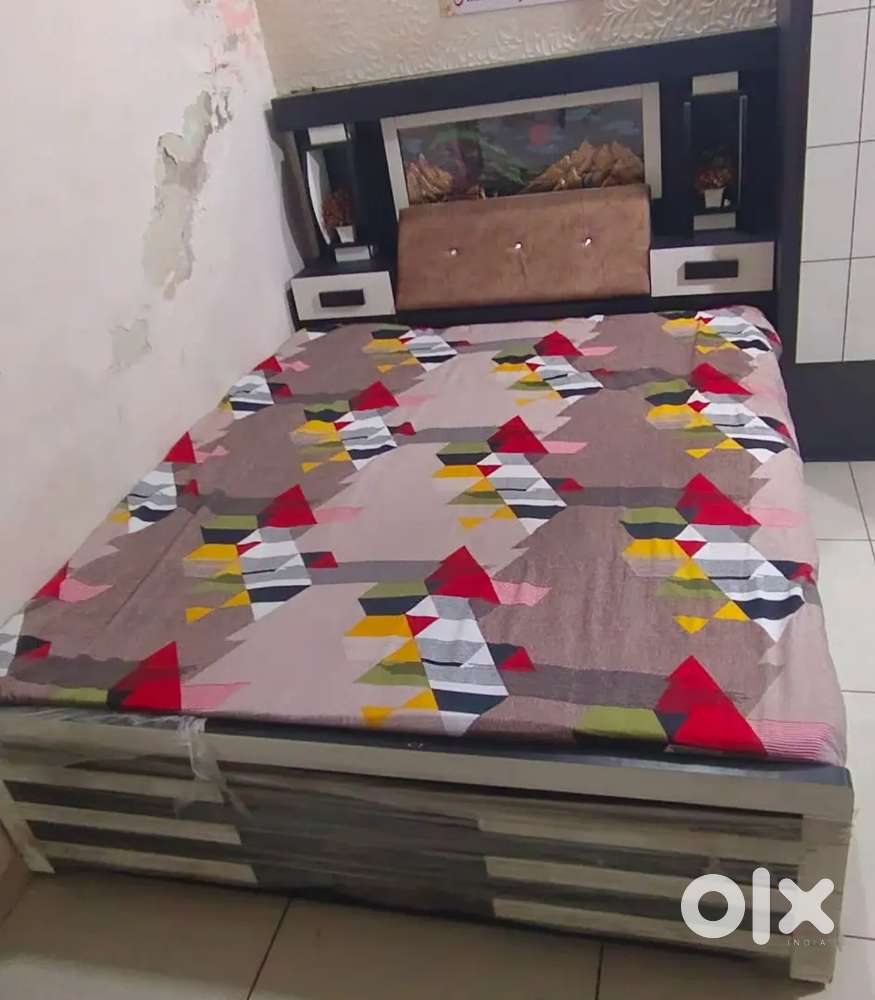 Bed and 3 door kabat , table  chair