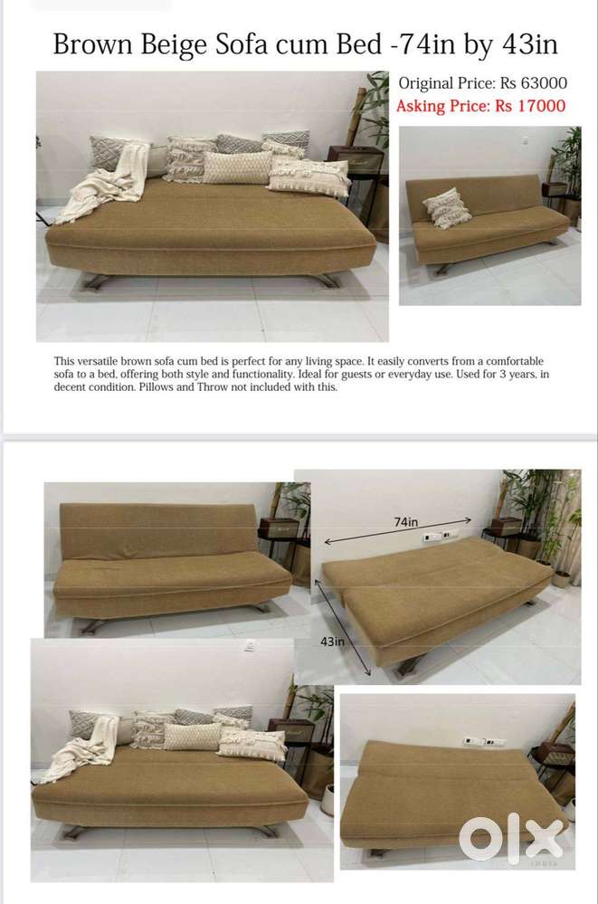 Sofa, fridge, washing machine, bed and more