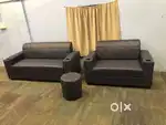 NEW GOOD LOOKING BLACK  LINING BOX MODEL SOFA SET 3 + 2
