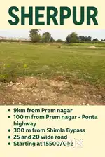 Fresh plot available near Prem nagar-Ponta Highway at 15500/gaz