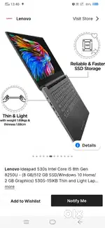 Lenovo IdeaPad 530s i5 8th gen