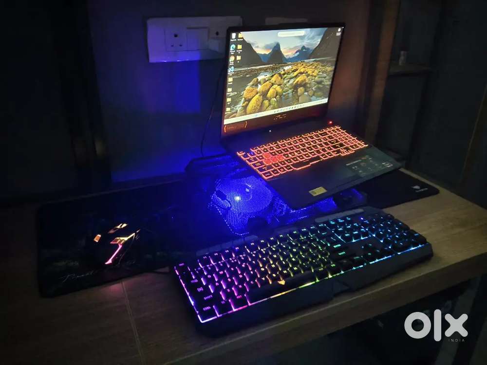 RGB Gaming Setup – Mouse, Keyboard & Cooling Pad, Excellent