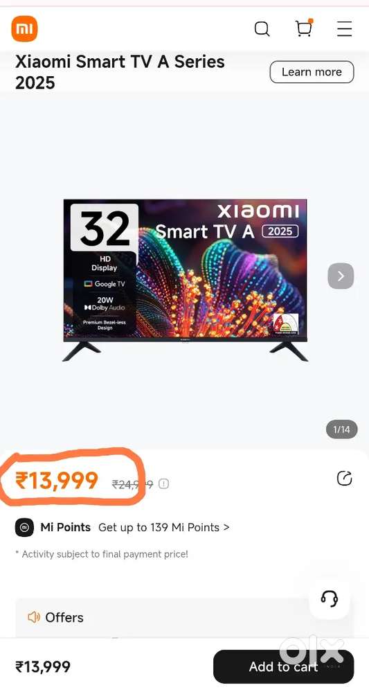 Mi Google TV 32' 2025 (brand new)