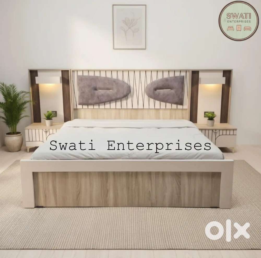 New premium quality wooden double bed with designer look double bed