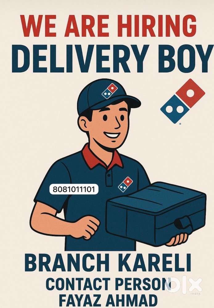 Dominos Delivery boy kareli no bike requirement