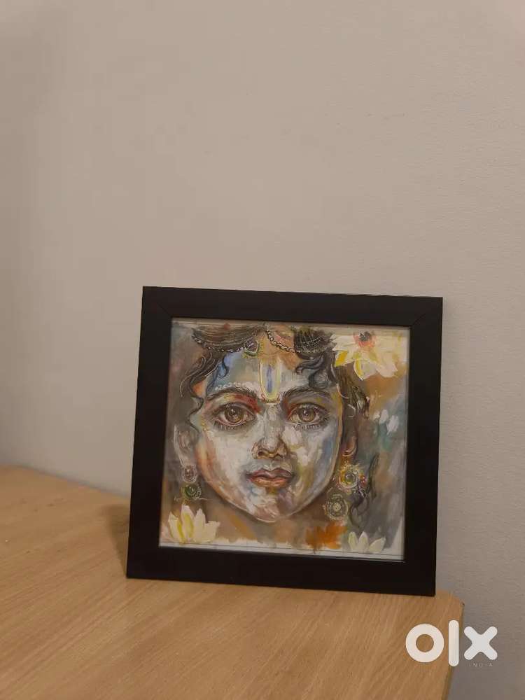 Lord Shri Krishna's Hand made Real water colour painting