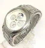 Vintage Seiko Chronograph Quartz Moonphase Alarm 1989 Wrist Watch