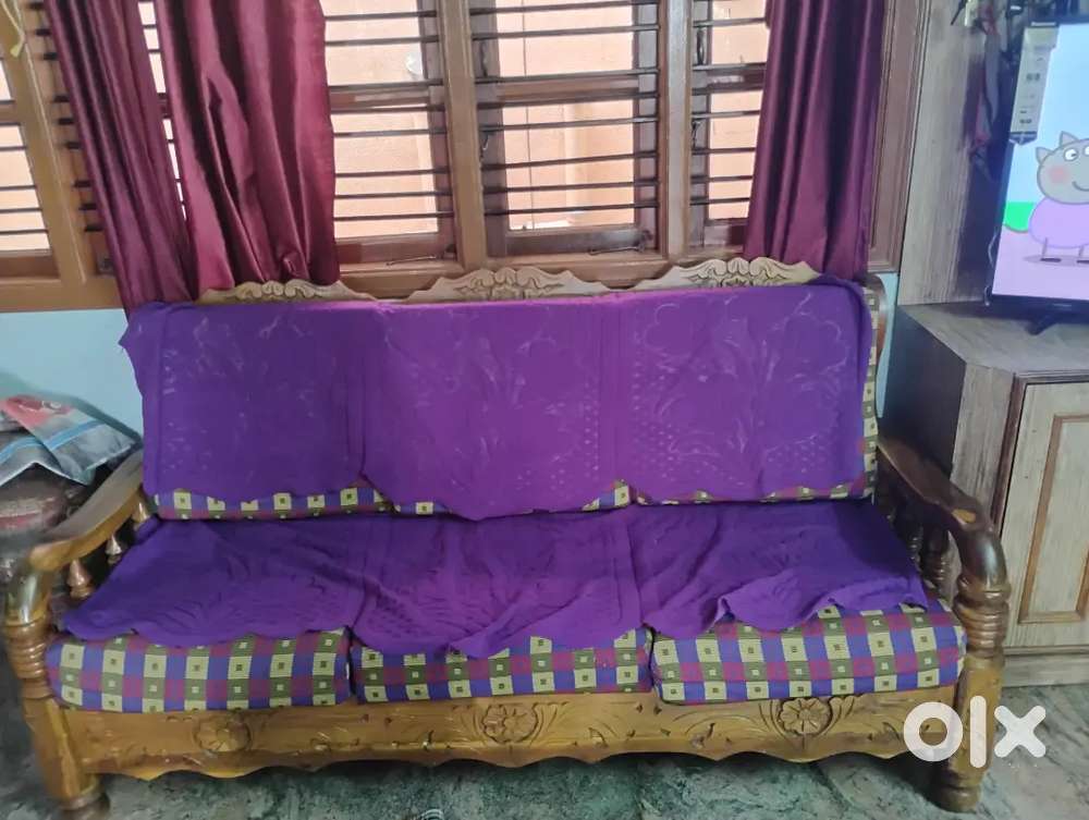 Sofa set 3 plus 2 seater with cushion and cover