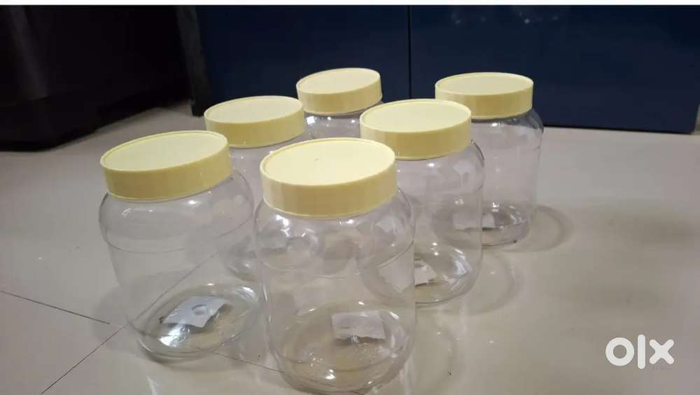 Plastic unused 1 kg container 6 pc
