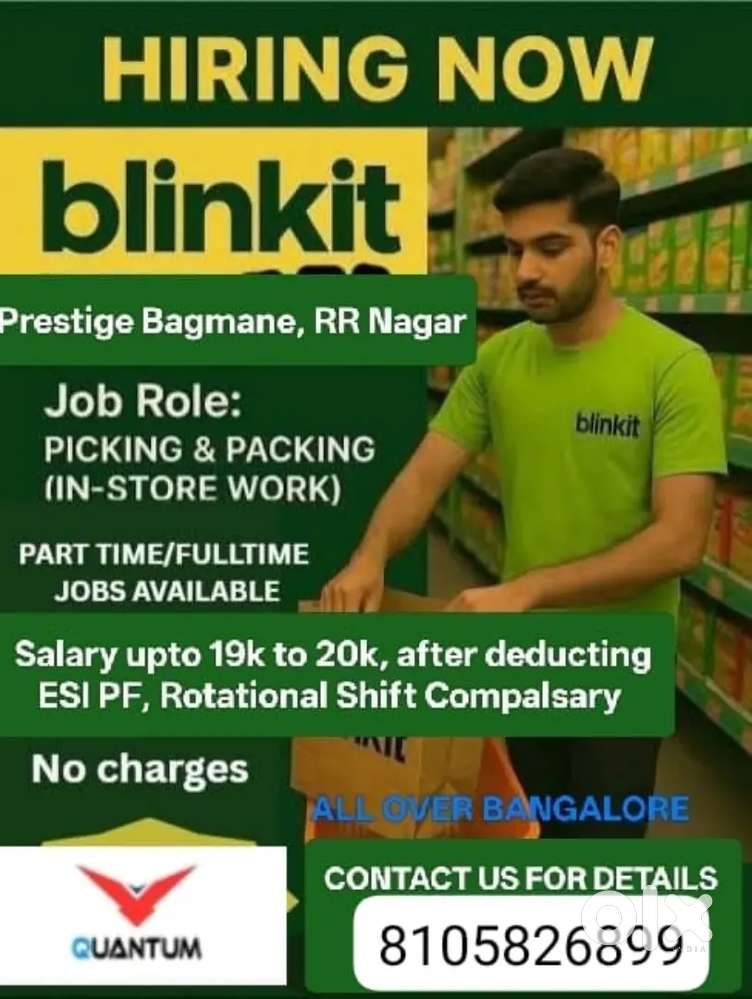 Picking packing unloading job @ Richmond Town