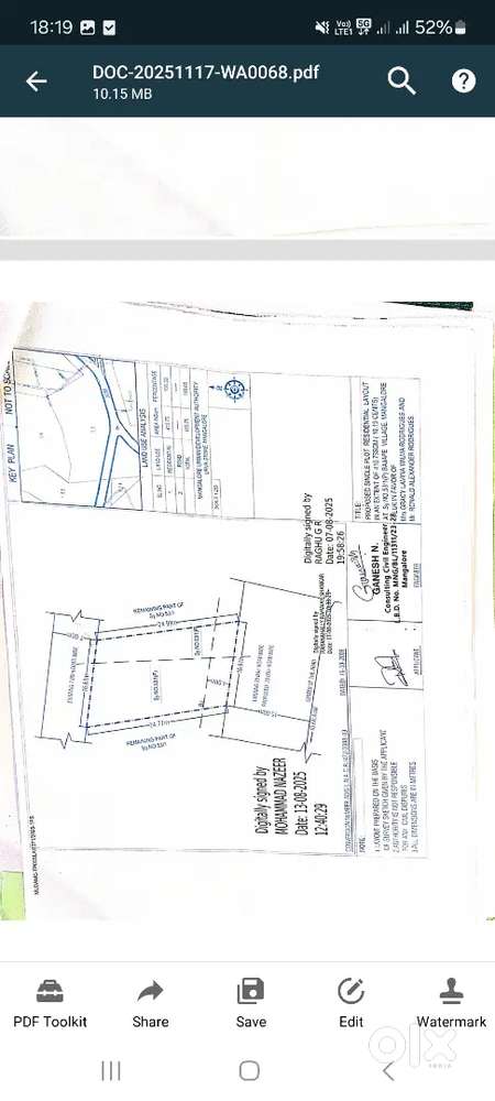 10 cents land at Bajpe main road