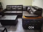 L SHAPE SOFA set designing handle with daimond stching