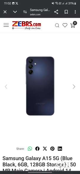 Samsung a15 5g new branded 3 month use bill box