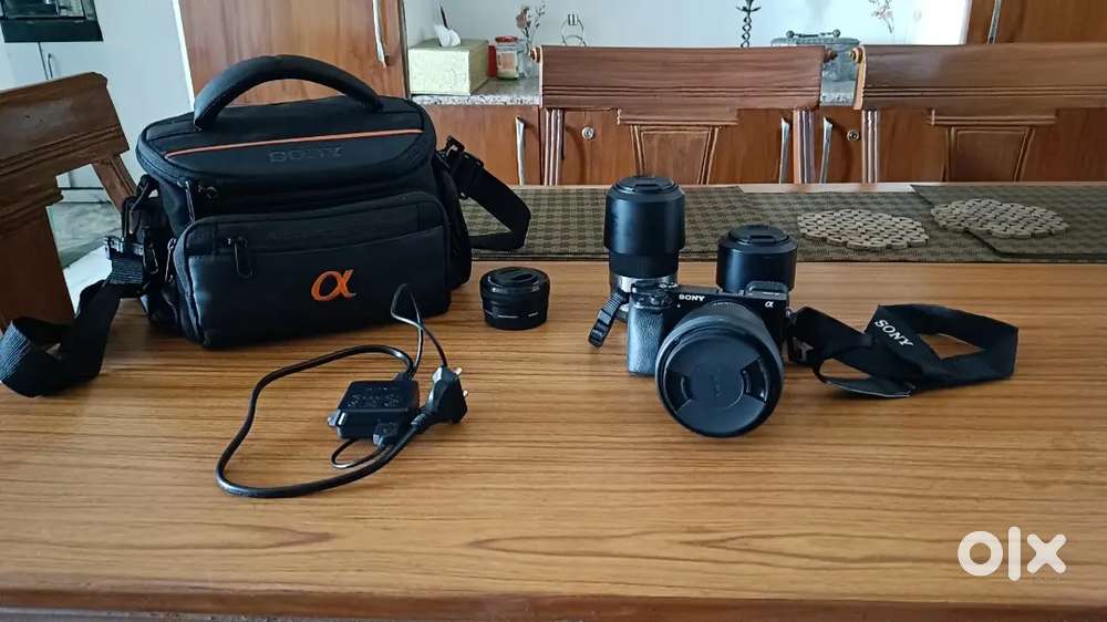 Sony A6000 with 16-50mm , 55-210mm , sony50mm  , sigma 16mm