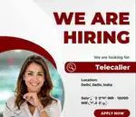 We are hiring tele caller salary 10000 to 25000