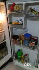 LG grey colour  fridge with stand
