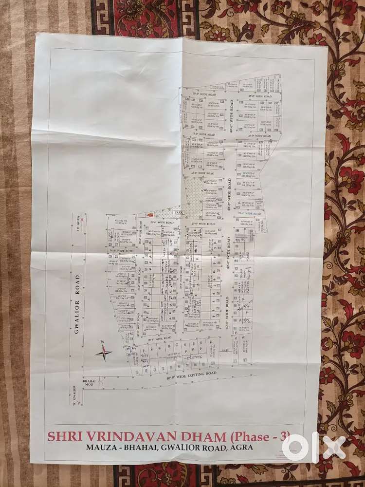 Plot for sale at vrindavan dham phase 3 bhahai, gwalior road agra