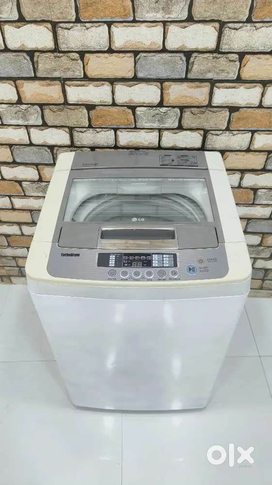 Lg fuzzylogic turbodrum 6.2kg silver and white top load automaticc.