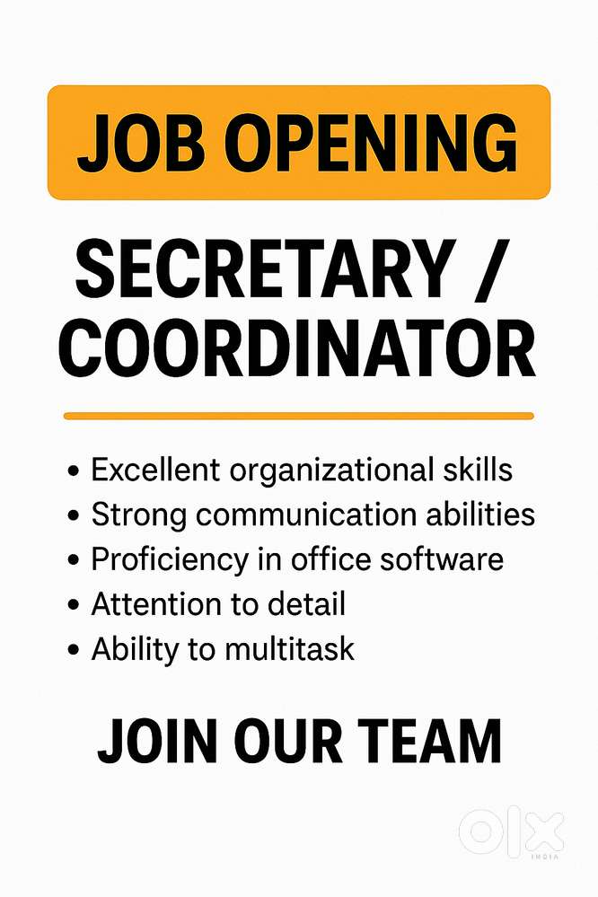 Job Opening Secretary / Coordinator